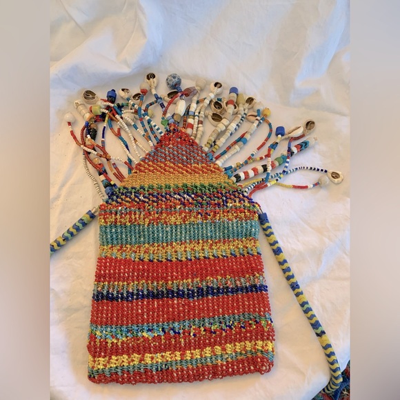 Colorful Unique African Beaded Handmade Shoulder Bag - Picture 3 of 9